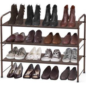 3-Tier Shoe Rack Storage Organizer Bronze